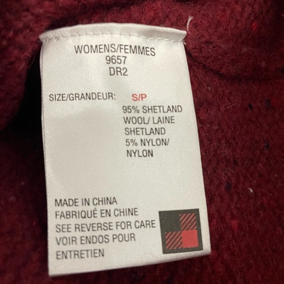 WOOLRICH-  red knit cardigan in a size small - Picture 5 of 5